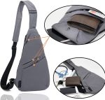 TOLOG Sling Bag Anti-Thief Crossbody Personal Pocket Bag Lightweight Chest Shoulder Backpack for Travel Hiking (Dark Grey) - Image 4